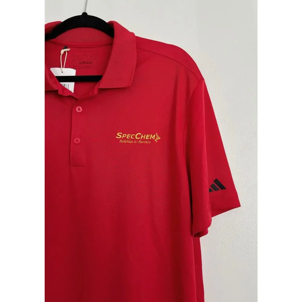 Red Men's Adidas Performance Polo Shirt L